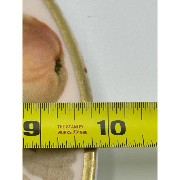 Vtg Thomas Sevres Bavaria GRANADA Pear Tray w/ Handles Hand Painted Signed Plate - Picture 7 of 8